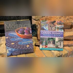 Set Of 2 Mosaics Books: Garden Mosaics And Decorating With Mosaics Project Books